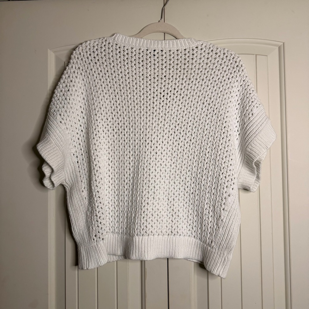 Express White Cotton Knit Top - Picture 4 of 5